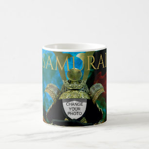 Changeable Your Photo, Samurai Helmet Coffee Mug