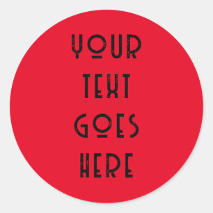 changeable your text here personal classic round sticker
