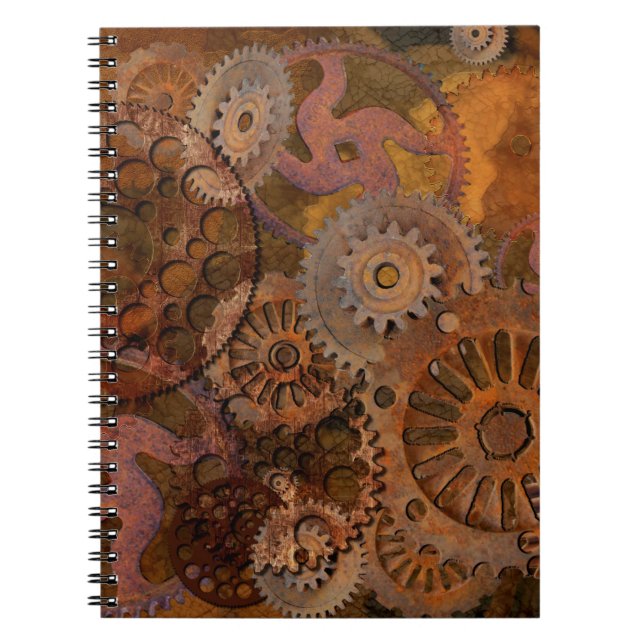 Changing Gear - Steampunk Gears & Cogs Notebook (Front)