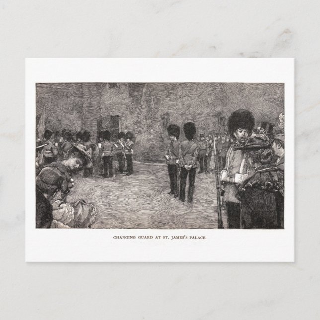 Changing Guard at St. James's Palace Postcard (Front)