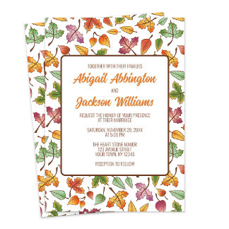Changing Leaves Fall Wedding Invitation