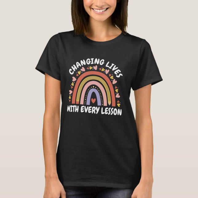 Changing Lives With Every Lesson Paraprofessional T-Shirt (Front)