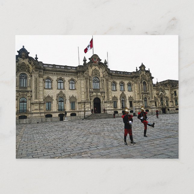 Changing of the Guard in Lima, Peru Postcard (Front)