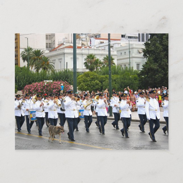 Changing of the guards in Athens Greece Card (Front)