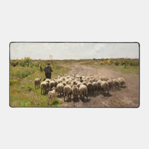 Changing Pasture, 1887 by Anton Mauve Desk Mat