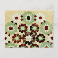 'Changing Seasons' Islamic geometry postcard