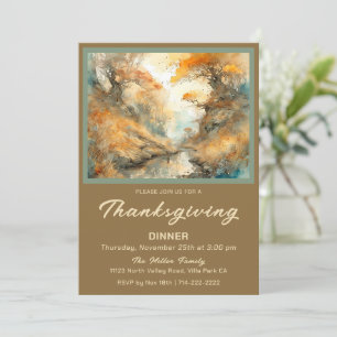 Changing Season's Thanksgiving Dinner Invitation