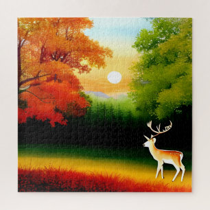 Changing Seasons Watercolour- Autumn Summer Jigsaw Puzzle