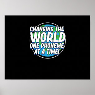 Changing The World Dyslexia Awareness Therapist Poster