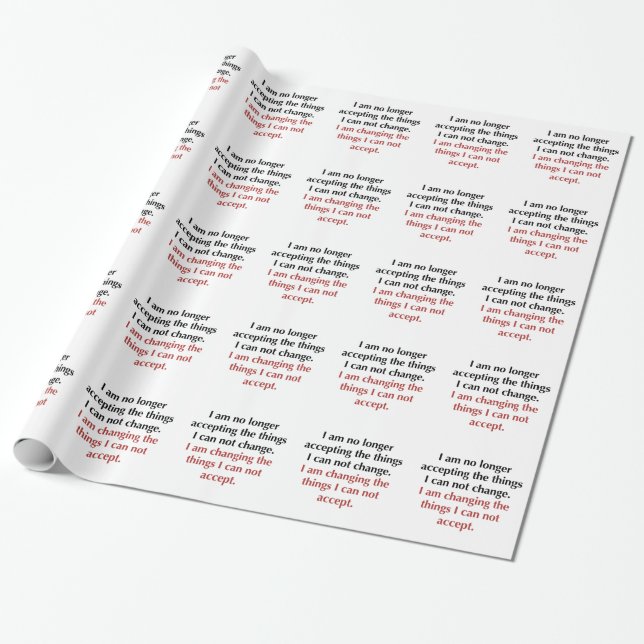 Changing What I Can Not Accept Wrapping Paper (Unrolled)