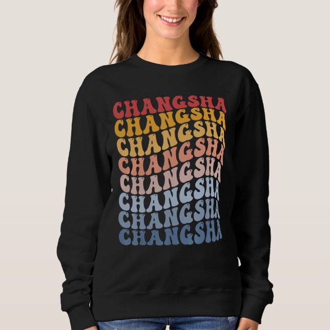 Changsha City Groovy Retro Sweatshirt (Front)