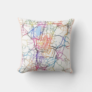 Changzhi China City Map Cushion