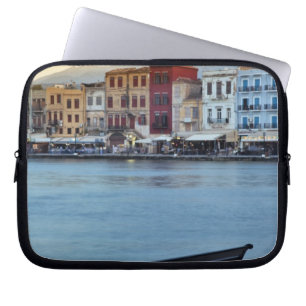 Chania at dusk, Chania, Crete, Greece Laptop Sleeve