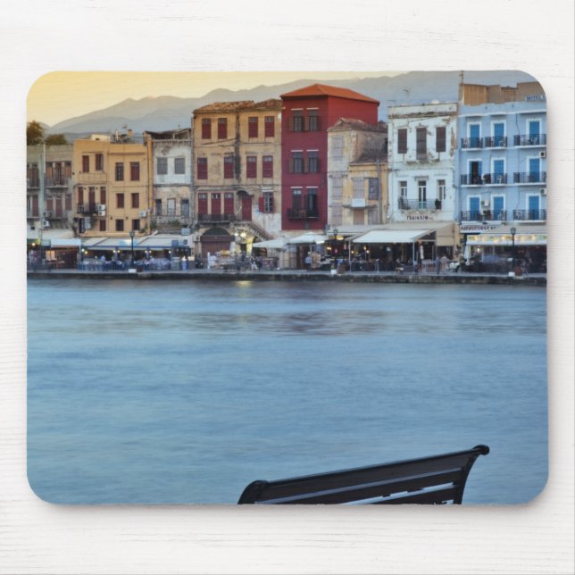 Chania at dusk, Chania, Crete, Greece Mouse Pad (Front)