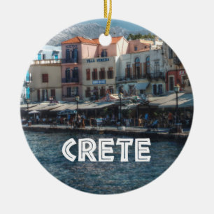 Chania Crete Greek Islands Ceramic Tree Decoration