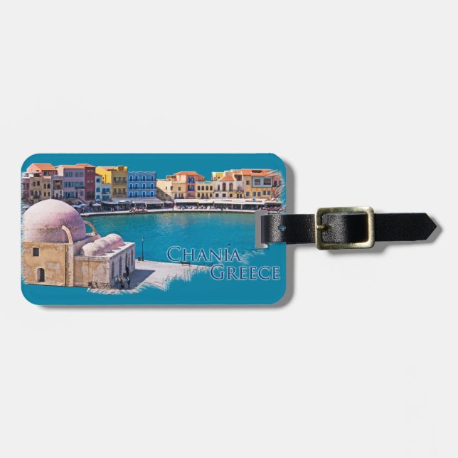 Chania, Greece: Old Town Luggage Tag (Front Horizontal)