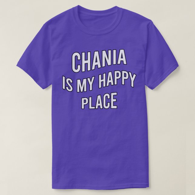 Chania is my happy place 1 T-Shirt (Design Front)