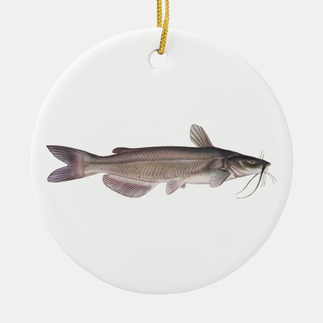 Channel Catfish Ceramic Ornament (Front)
