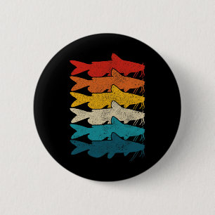 Channel Catfish Vintage Fish Catfish Fishing 6 Cm Round Badge