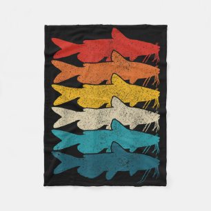 Channel Catfish Vintage Fish Catfish Fishing Fleece Blanket