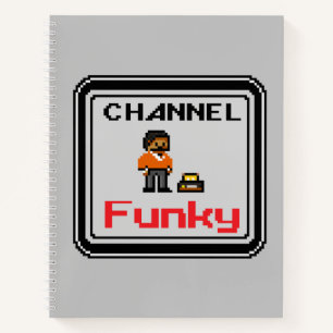 Channel Funky Pixel Art Spiral Notebook