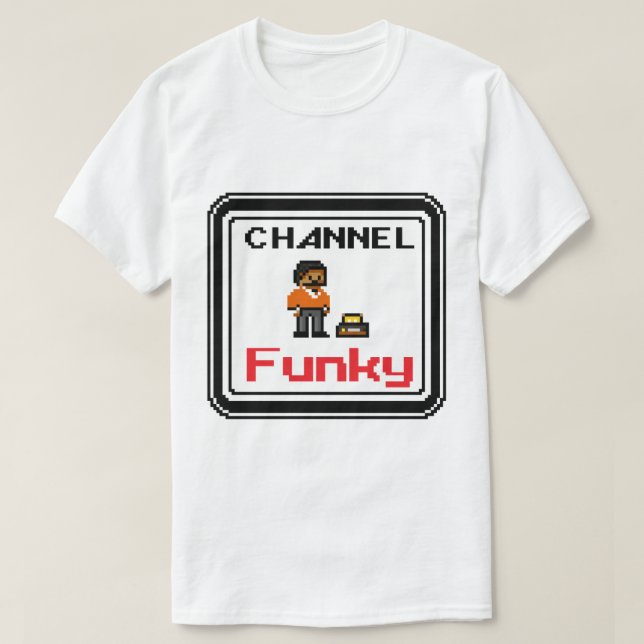 Channel Funky Pixel Art T-Shirt (Design Front)