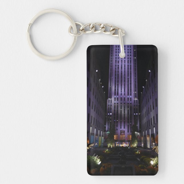 Channel Gardens Rockefeller Centre NYC Photograph Key Ring (Front)