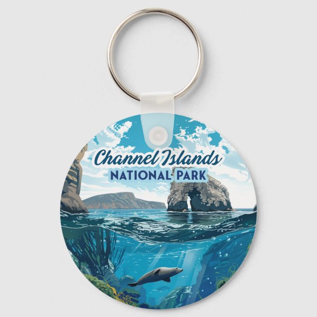 Channel Islands National Park California Ocean Key Ring (Front)