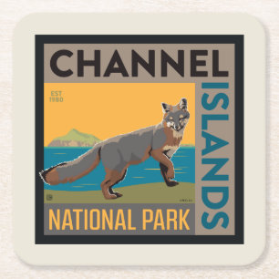 Channel Islands National Park Fox Square Paper Coaster