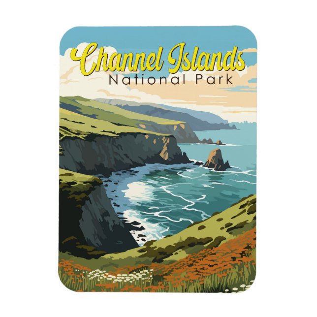 Channel Islands National Park Illustration Travel  Magnet (Vertical)