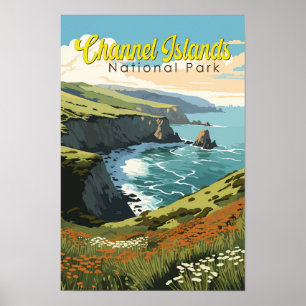 Channel Islands National Park Illustration Travel  Poster