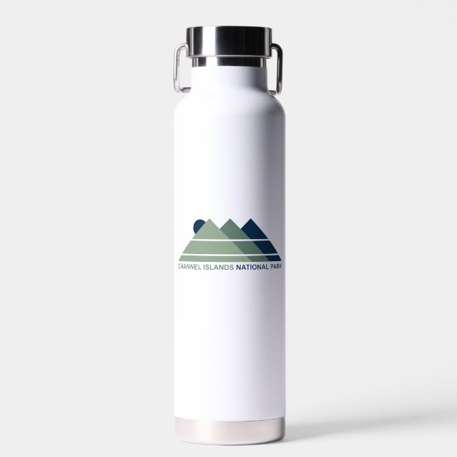 Channel Islands National Park Mountain Sun Water Bottle (Front)