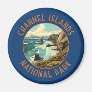 Channel Islands National Park Retro Distressed Art Magnet