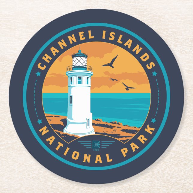 Channel Islands National Park Round Paper Coaster (Front)