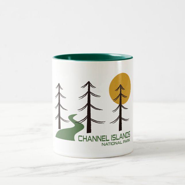 Channel Islands National Park Trail Two-Tone Coffee Mug (Center)