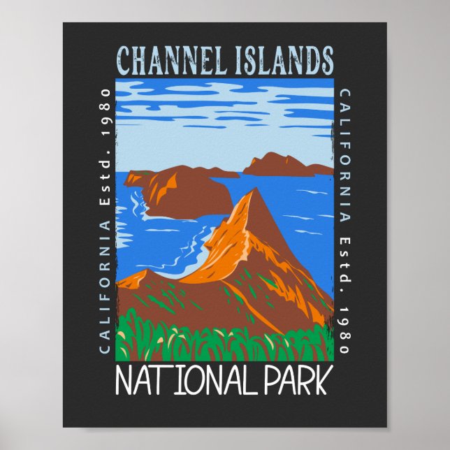 Channel Islands National Park Vintage Distressed  Poster (Front)