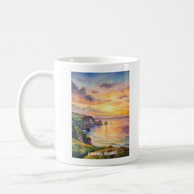 Channel Islands National Park Watercolor Painting Coffee Mug (Left)