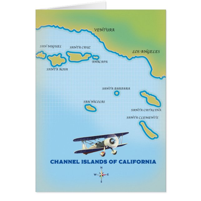 Channel Islands of California map (Front)