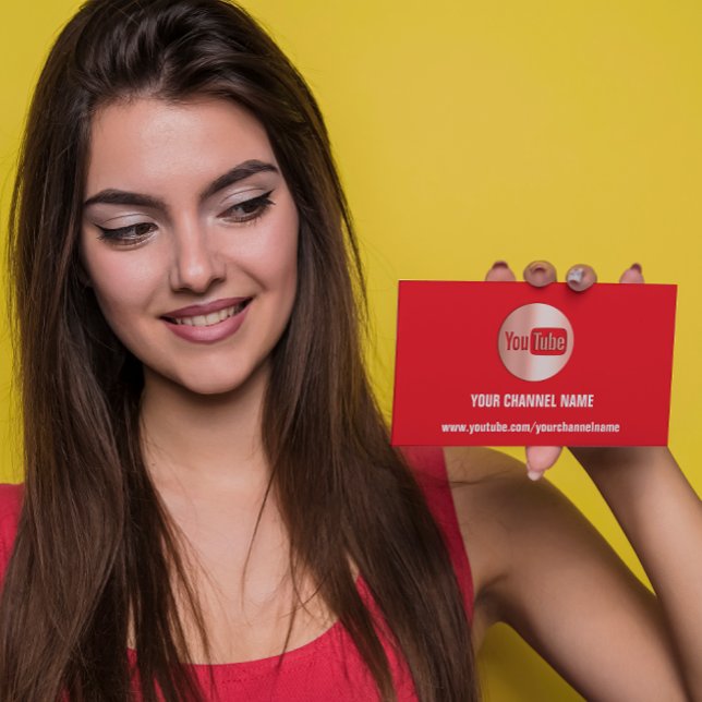 CHANNEL NAME YOUTUBER LOGO QR CODE RED ROSE BUSINESS CARD (Creator Uploaded)