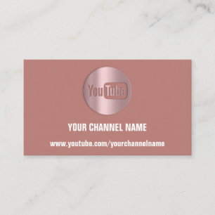 CHANNEL NAME YOUTUBER LOGO QR CODE ROSE BUSINESS CARD