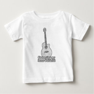Channeling my inner guitarist. retro black & white baby T-Shirt