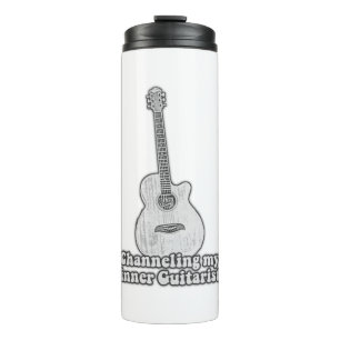 Channeling my inner guitarist. retro black & white thermal tumbler