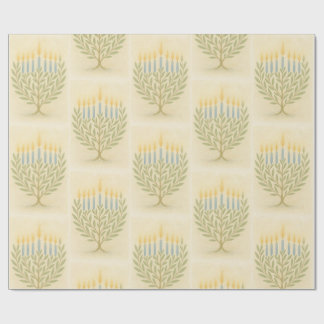 Channukah Menorah Wrapping Paper