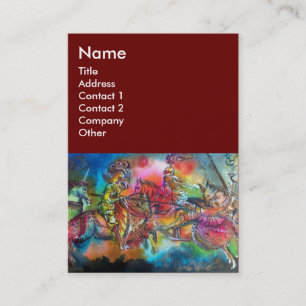 CHANSON DE ROLAND/ COMBAT OF KNIGHTS IN TOURNAMENT BUSINESS CARD
