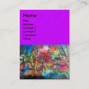 CHANSON DE ROLAND/ COMBAT OF KNIGHTS IN TOURNAMENT BUSINESS CARD