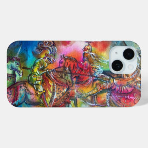 CHANSON DE ROLAND,COMBAT OF KNIGHTS IN TOURNAMENT iPhone 15 CASE