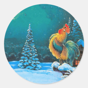 chanticleer classic round sticker