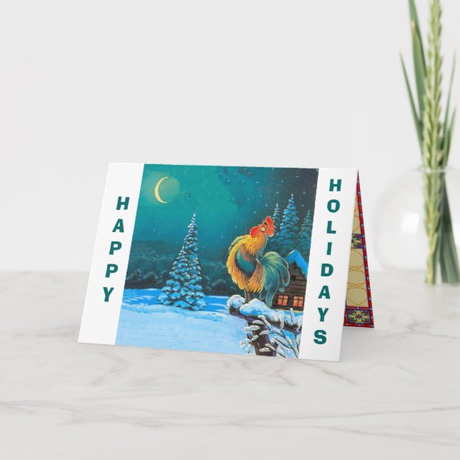 chanticleer, Happy Holidays Holiday Card (Front)