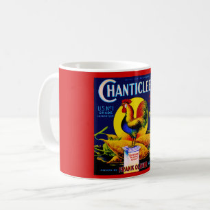 Chanticleer Rooster Label Coffee Mug