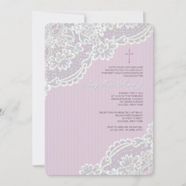 Chantilly Lace Invitation (Front)